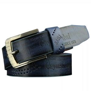 Men's blue belt faux leather